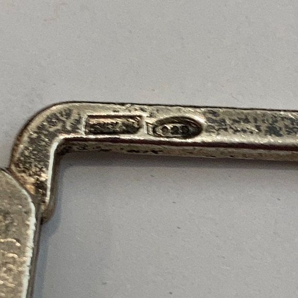 Sterling Silver Italian Key Chain Monogram - Picture 3 of 3